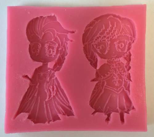 Disney Frozen Elsa and Anna Silicone Mould - Click Image to Close